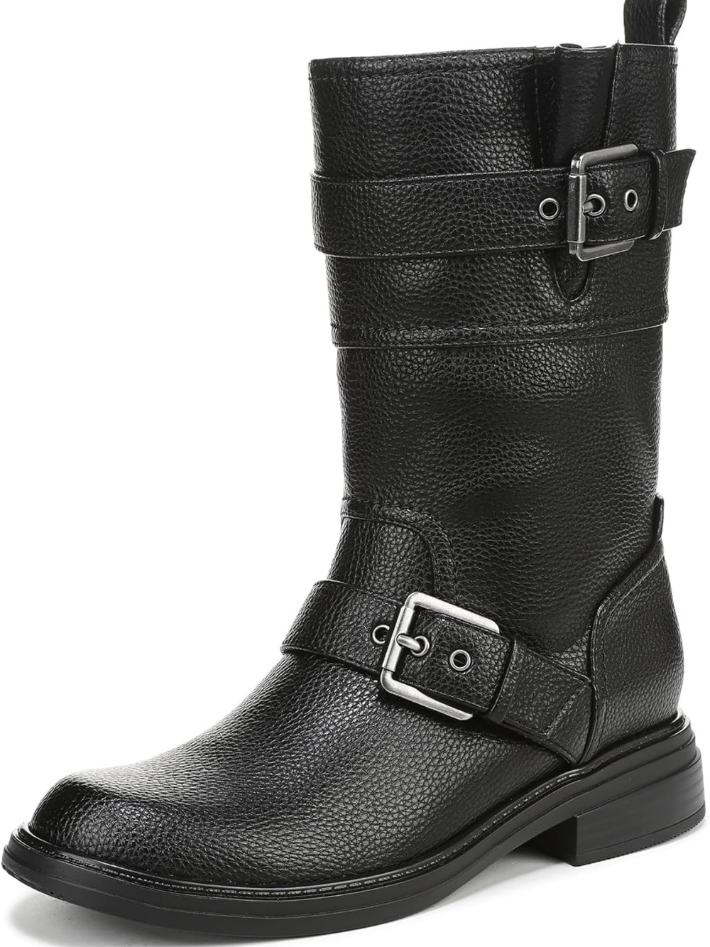 Naturalizer Black Buckle Moto Boot